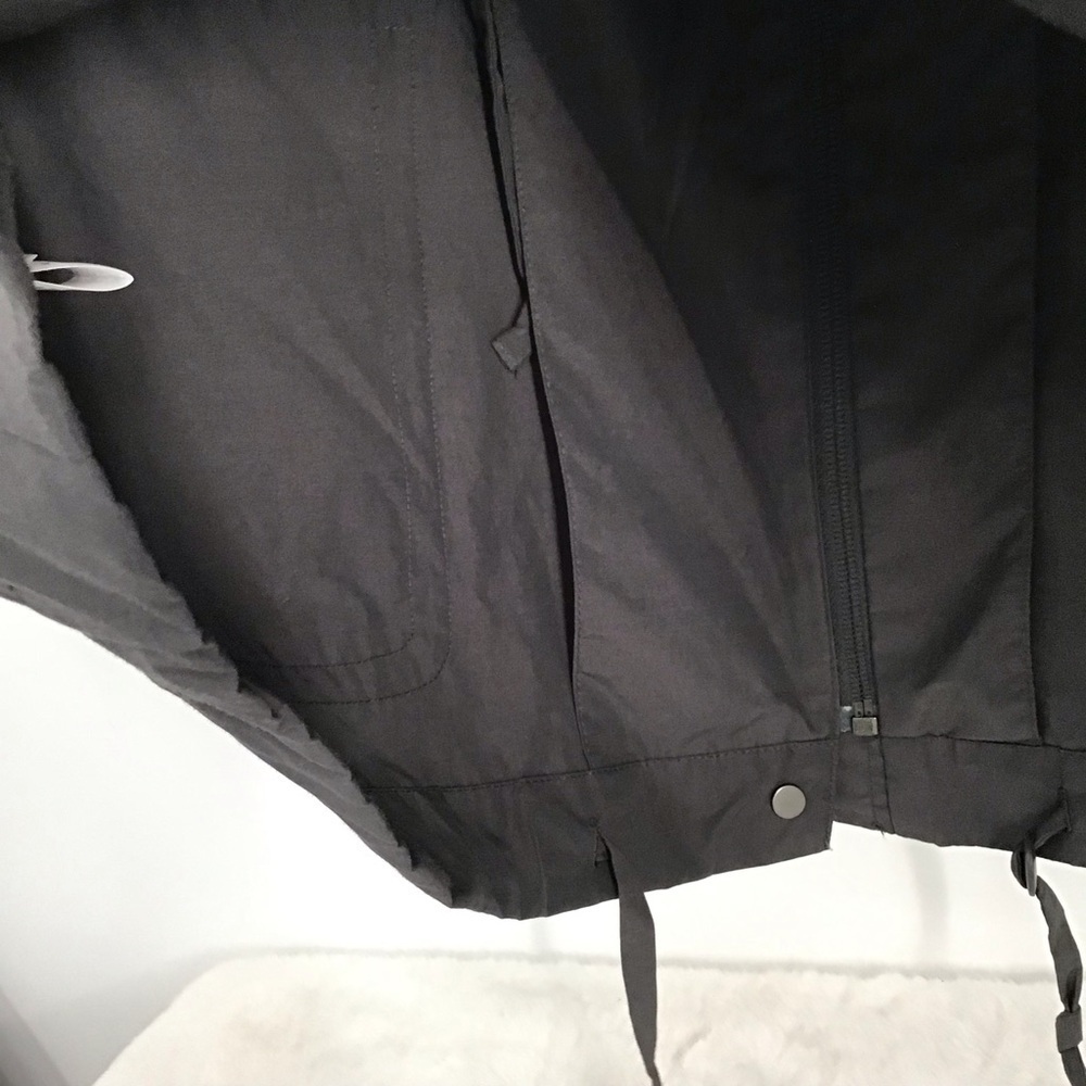 Eileen Fisher Light Weight Stand Collar Long Windbreaker Jacket Charcoal Size XS - Picture 8 of 10